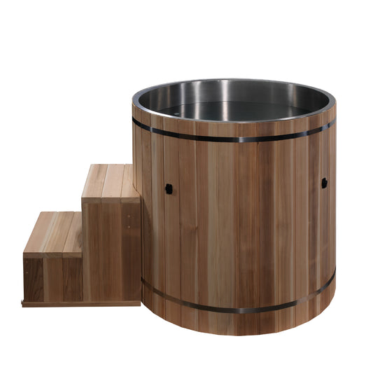 Dynamic Cold Therapy Barrel - 304 Stainless Steel with Pacific Cedar Exterior